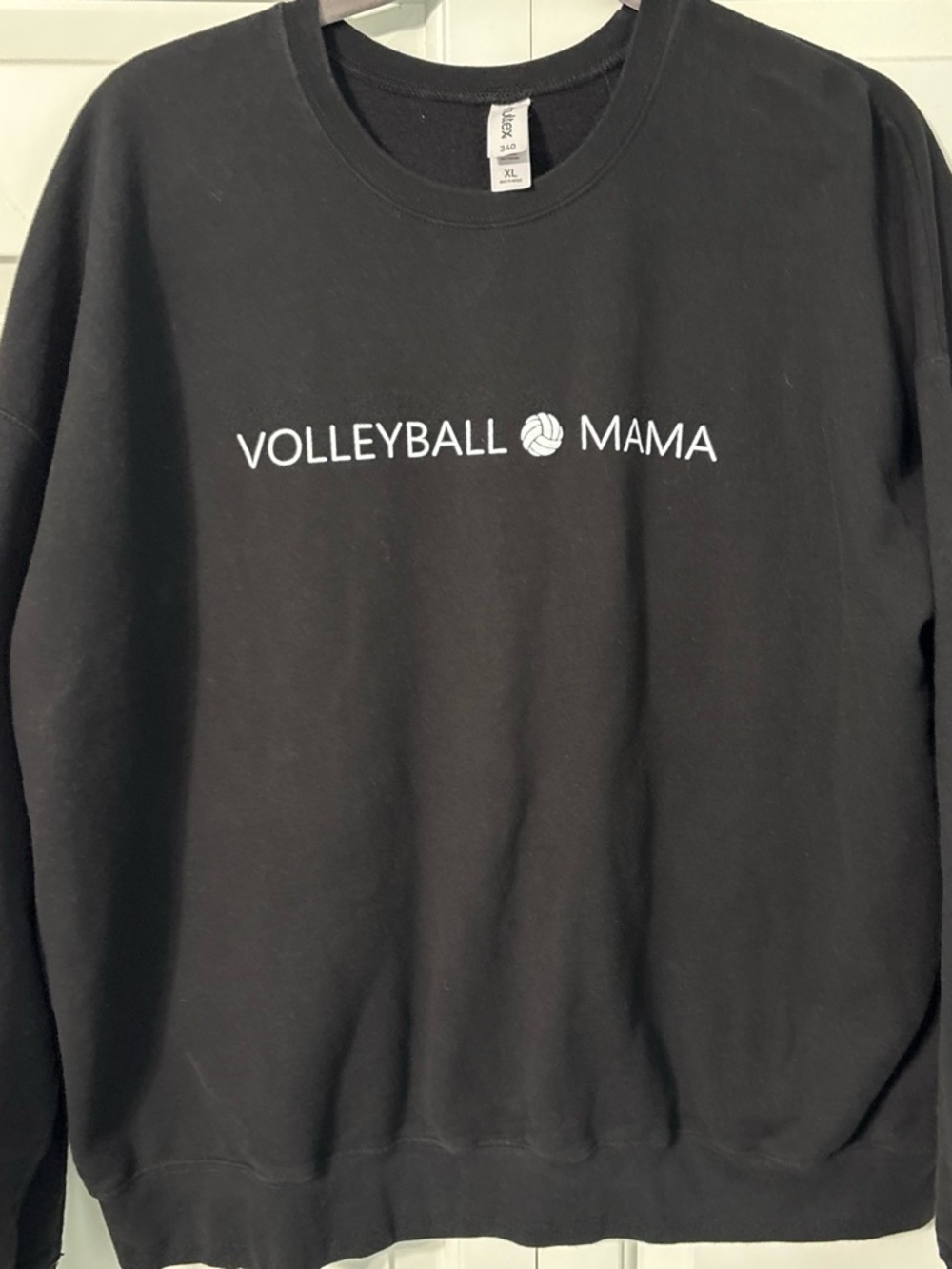 Tultex Black "Volleyball Mama" Crewneck Sweatshirt